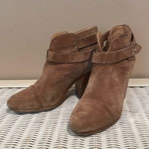 Rag And Bone Harrow Ankle Boots Suede Leather Boot Tan Size EU 39.5 US 9.5